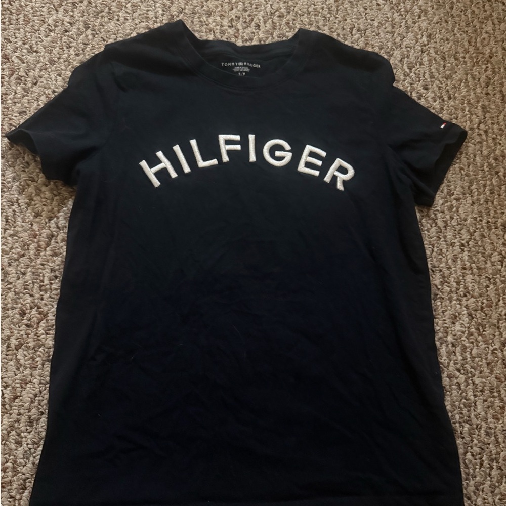 Tommy Hilfiger Navy T-Shirt with White Logo